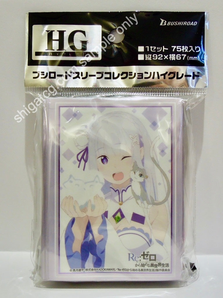 Bushiroad Sleeve Collection HG Vol.2875 Re:Zero 冰結之絆 Emilia Part 2 TCG card sleeves