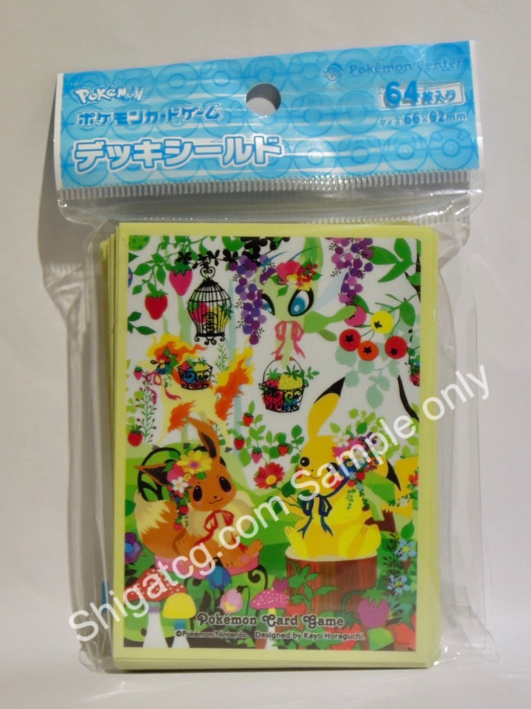 Pokemon Center 寶可夢 比卡超 依貝 Berry's forest, Ghost's Castle 森 TCG card sleeves