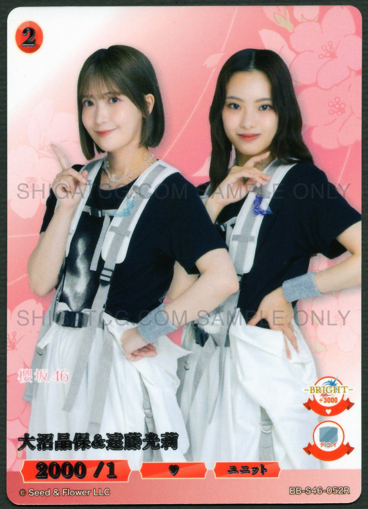 櫻坂46×ビルディバイド -ブライト- Trading Card Game BB-S46 R Cards