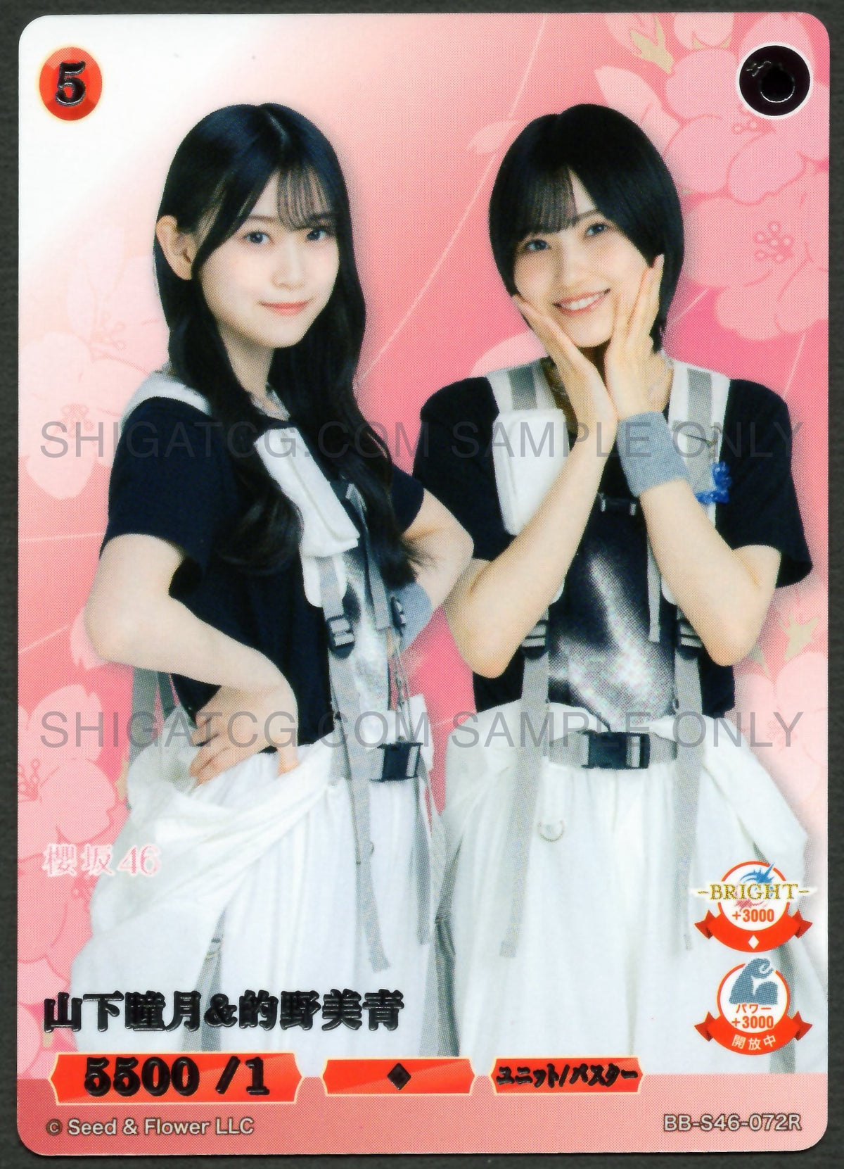 櫻坂46×ビルディバイド -ブライト- Trading Card Game BB-S46 R Cards