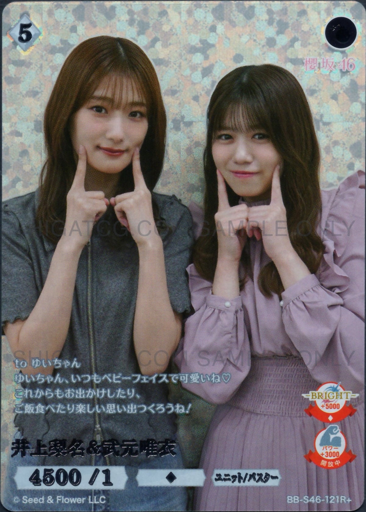 櫻坂46×ビルディバイド -ブライト- Trading Card Game BB-S46 R+ Cards