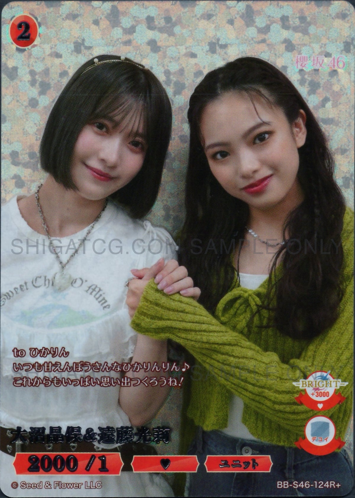 櫻坂46×ビルディバイド -ブライト- Trading Card Game BB-S46 R+ Cards