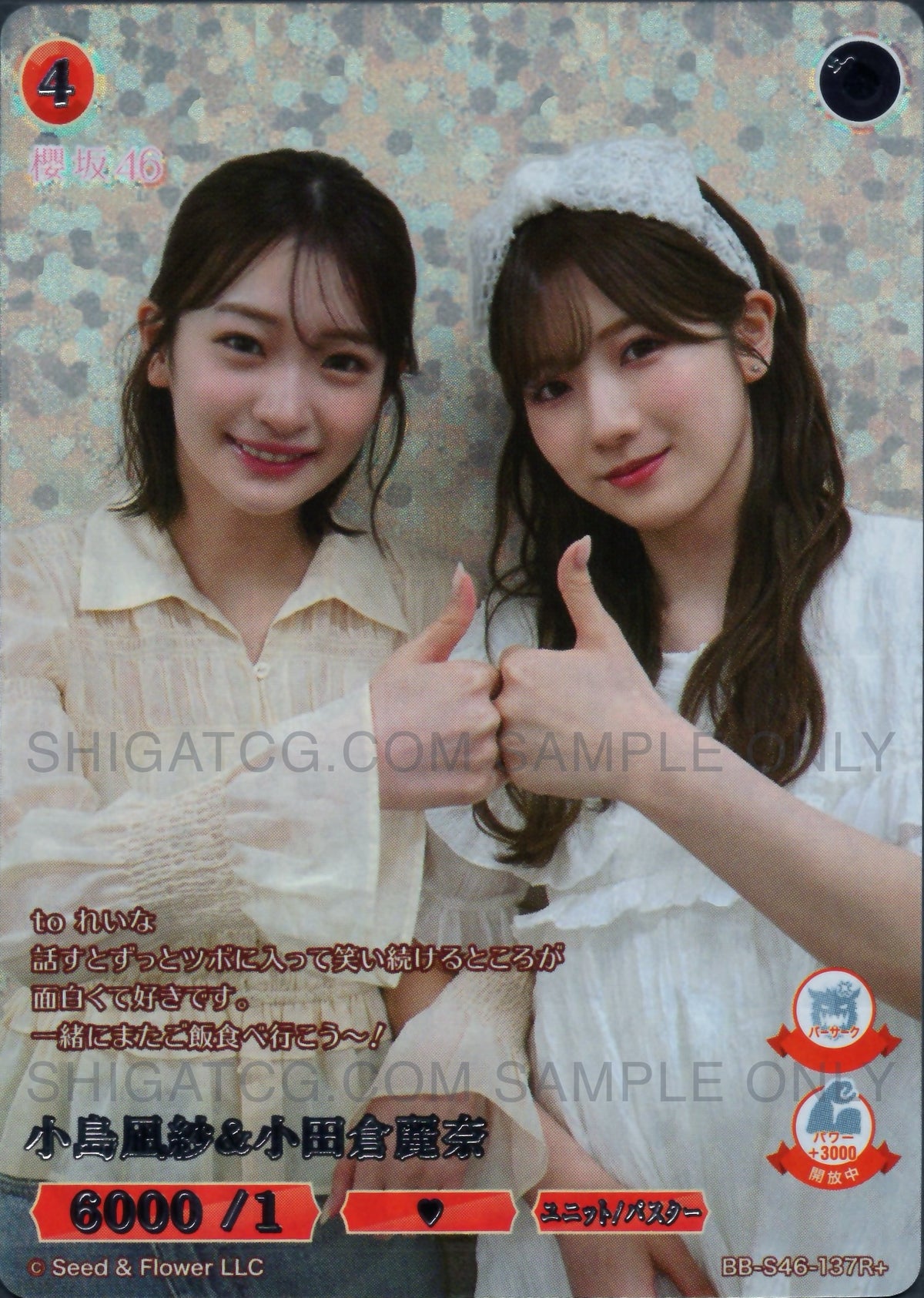 櫻坂46×ビルディバイド -ブライト- Trading Card Game BB-S46 R+ Cards
