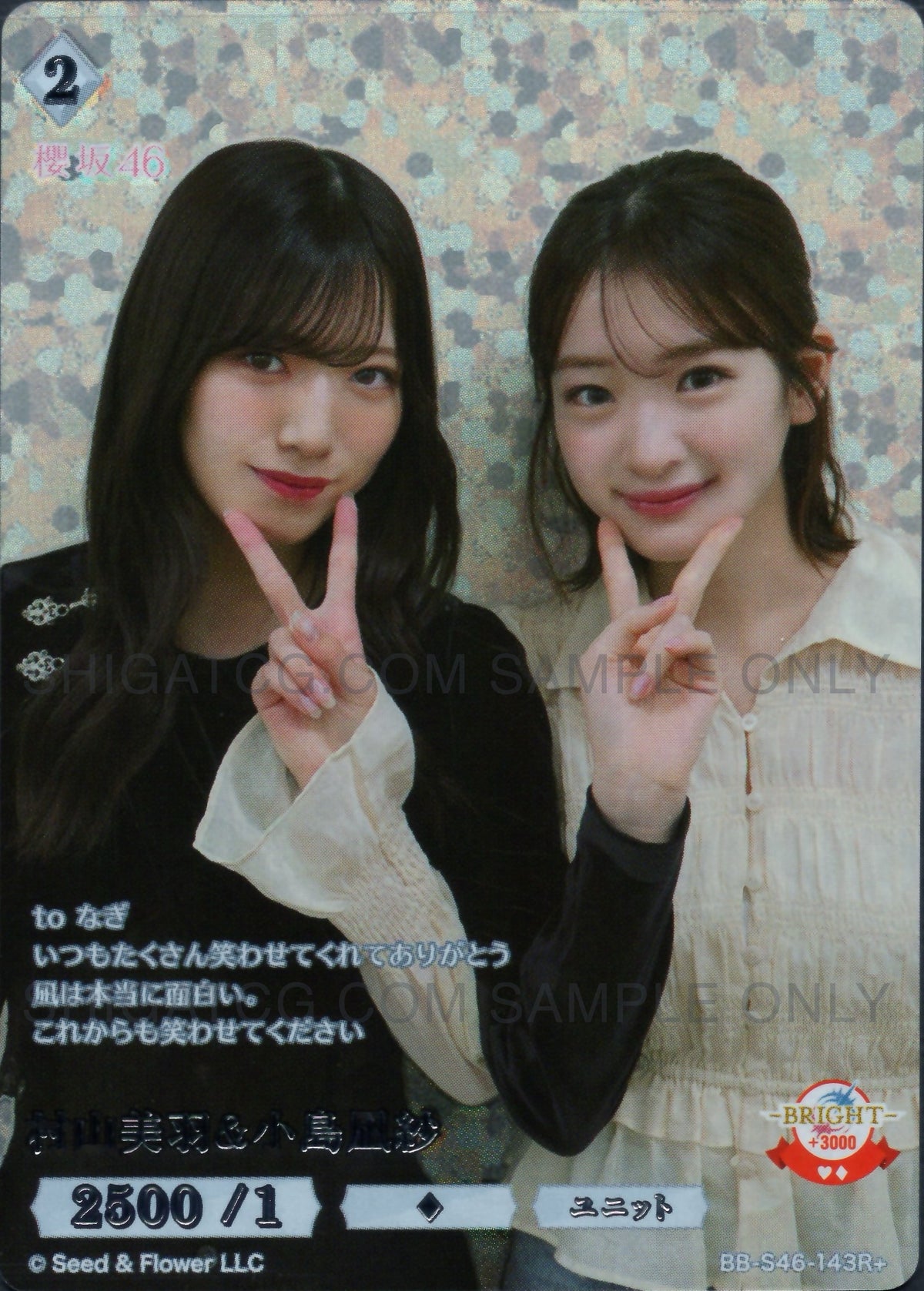 櫻坂46×ビルディバイド -ブライト- Trading Card Game BB-S46 R+ Cards