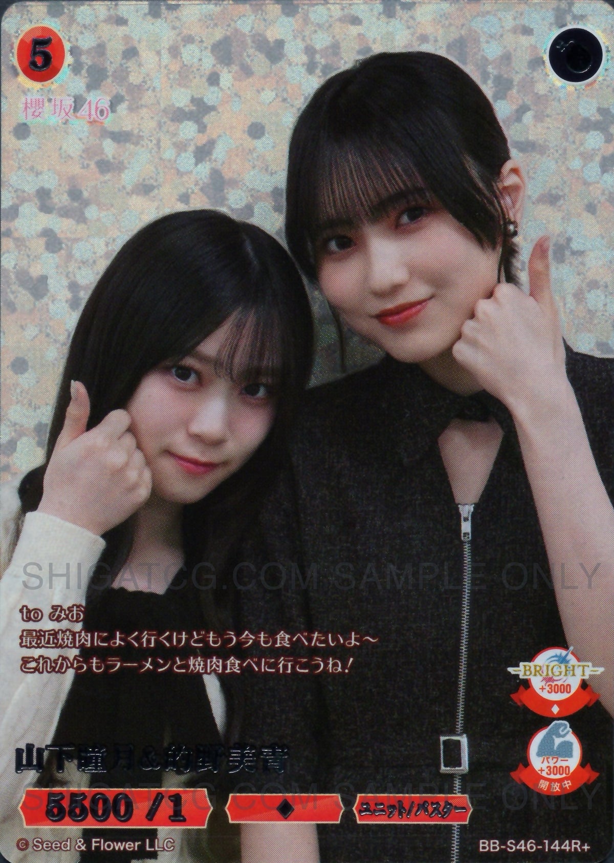 櫻坂46×ビルディバイド -ブライト- Trading Card Game BB-S46 R+ Cards