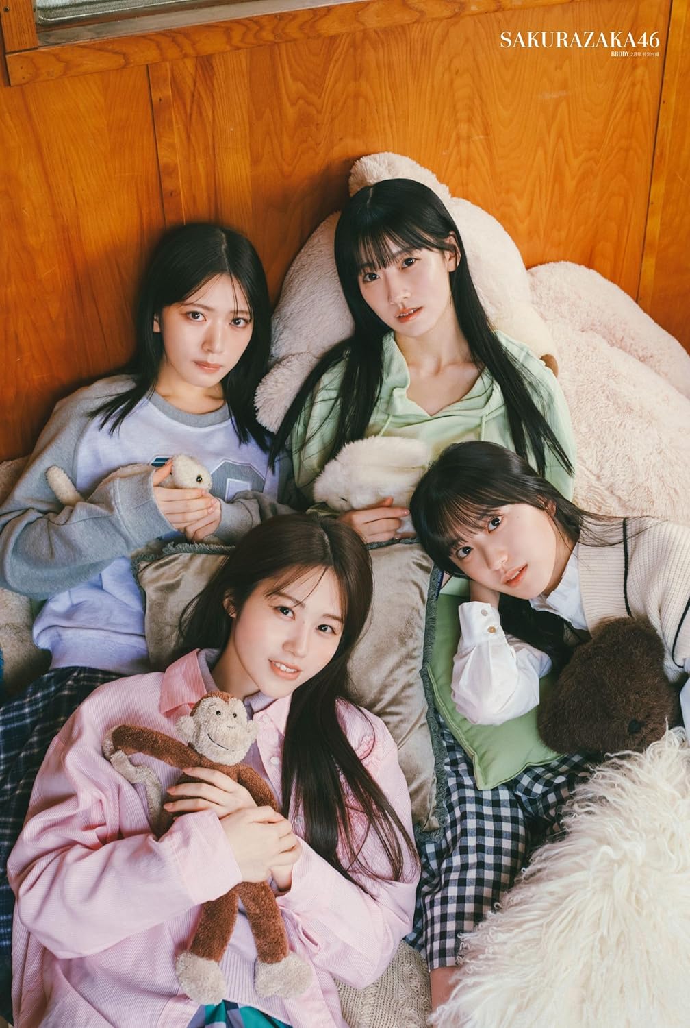 BRODY (ブロディ) 2026年 2月號 封面: 石森璃花 × 向井純葉 × 村井優 × 村山美羽（櫻坂46）附HMV限定特典 Postcard 一張