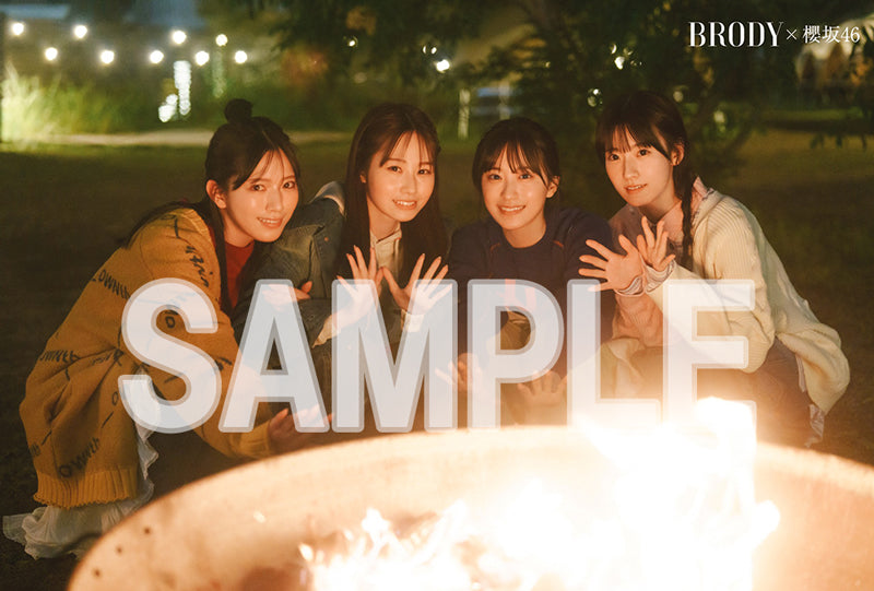 BRODY (ブロディ) 2026年 2月號 封面: 石森璃花 × 向井純葉 × 村井優 × 村山美羽（櫻坂46）附HMV限定特典 Postcard 一張